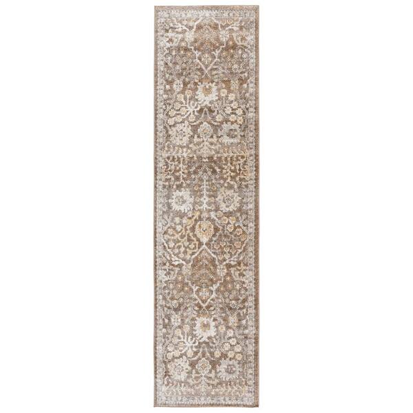 Hazel 2 x 7 Brown/Ivory Persian HZL508T Runner Rug