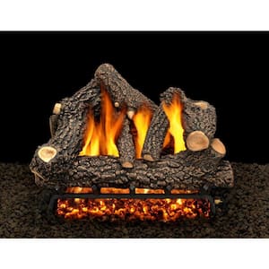 Cheyenne Glow 24 in. Vented Propane Gas Fireplace Log Set with Complete Kit, Safety Pilot Lit