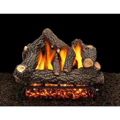 Cheyenne Glow 30 in. Vented Propane Gas Fireplace Log Set with Complete  Kit, Safety Pilot Lit