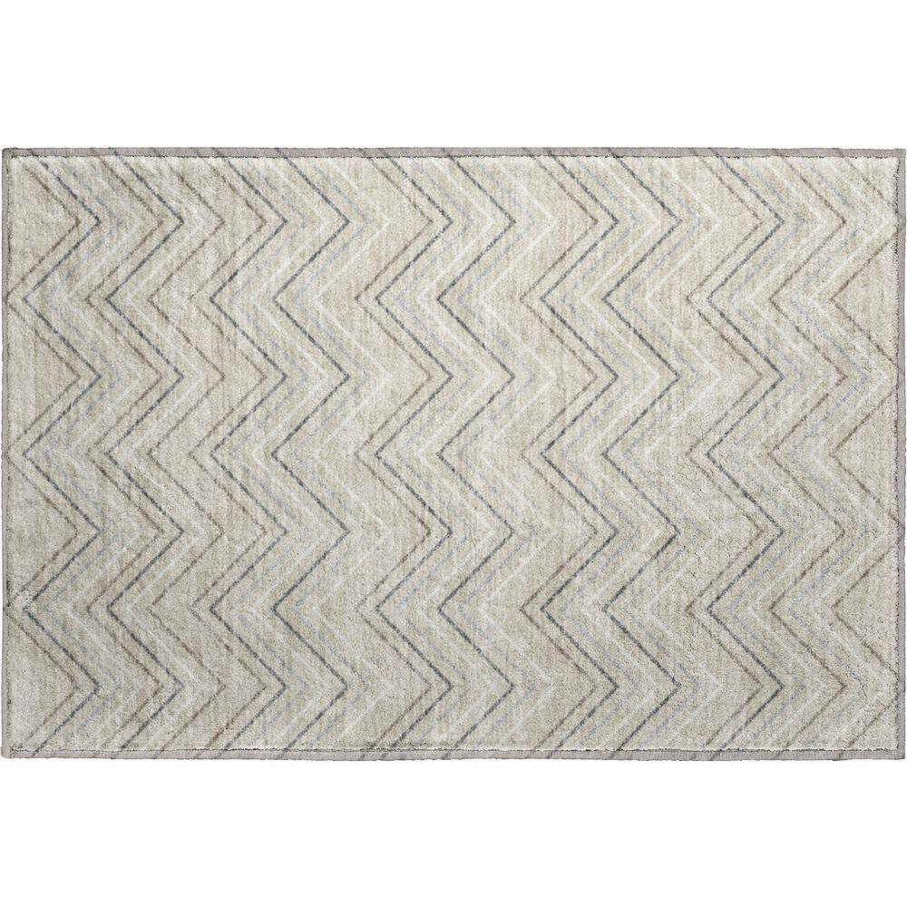 Mayfield Premium Machine Washable Abstract AMF2391 Beige 3 ft. x 4 ft. Area Rug price history on PriceWatchPro