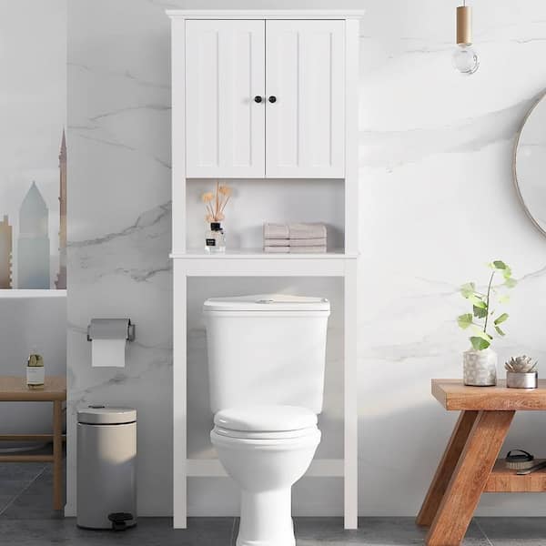 Nestfair 23.62 in. W x 11.8 in. D x 39.57 in. H White Bathroom