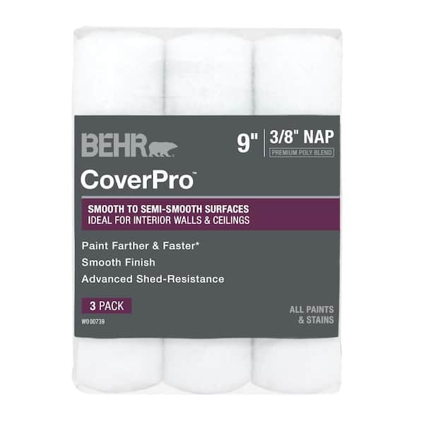9 in. x 3/8 in. CoverPro Fabric Roller Covers (3-Pack)