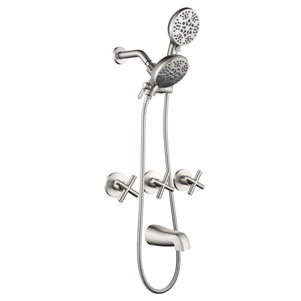 In-Wall Tub and Shower - Stick Handle; with 3-Setting Shower Head Ceramic  Valve System in Chrome 25275-LA