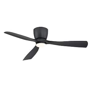 Klinch 52 in. LED Indoor/Outdoor Black Ceiling Fan with Light Kit
