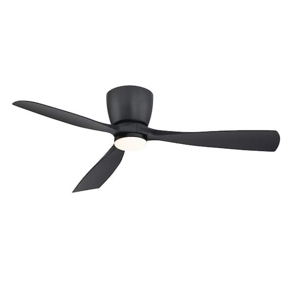 FANIMATION Klinch 52 in. LED Indoor Outdoor Black Ceiling Fan with