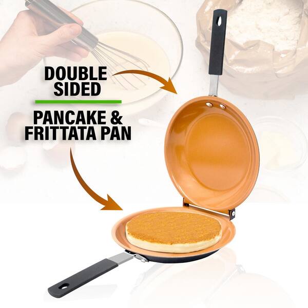 7 In. Non-Stick Ti-Ceramic Pancake Bonanza, The Easy Double Flip Pan 7 In. Non-Stick Ti-Ceramic Pancake Bonanza, The Easy Double Flip Pan
