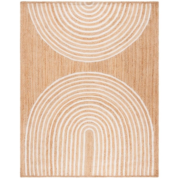 SAFAVIEH Natural Fiber Beige/Ivory 8 ft. x 10 ft. Geometric Area Rug