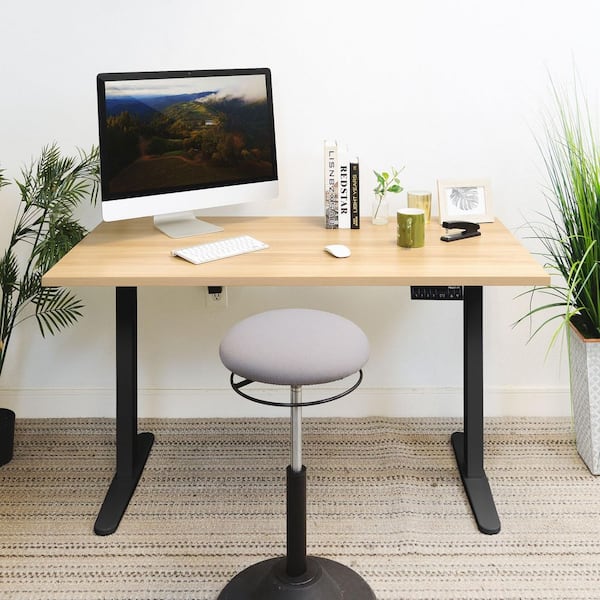 55 in. Dual Motor Electric Standing Desk Base Black
