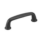 3 in. (76 mm) Center-to-Center Matte Black Traditional Drawer Pull