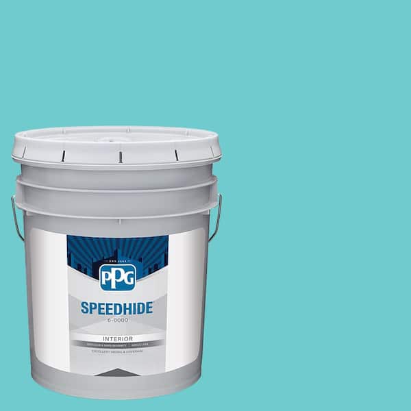 SPEEDHIDE 5 gal. PPG1233-5 Tropical Splash Semi-Gloss Interior Paint