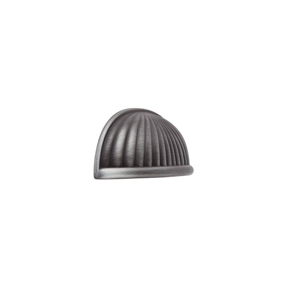 Pewter Brushed Cup Pull with Mounting Hardware