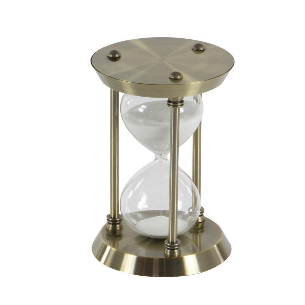 Brass and Glass 6" x 9" Decorative Sand Timer