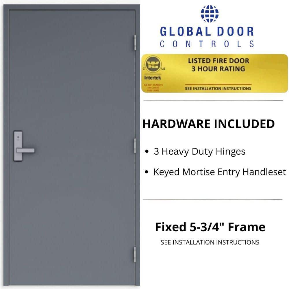 Flush Doors Series 36x84in. Right Handed Stainless Steel Finish, Metal 18G Door Kit;Fixed 5-3/4in 16G Frame and Hardware price history on PriceWatchPro