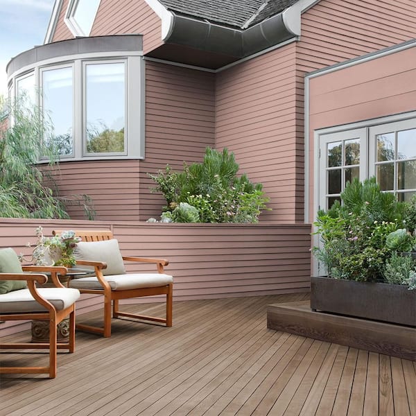 BEHR 5 gal. #S170-4 Retro Pink Solid Color House and Fence