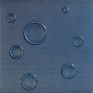 Bruno Van Deusen Blue 1.6 ft. x 1.6 ft. Decorative Foam Glue Up Ceiling Tile (21.6 sq. ft./case)