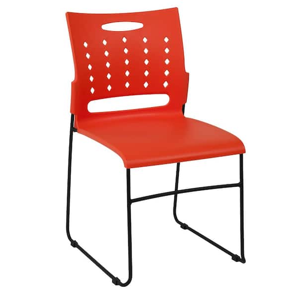 Carnegy Avenue Plastic Stackable Chair in Orange