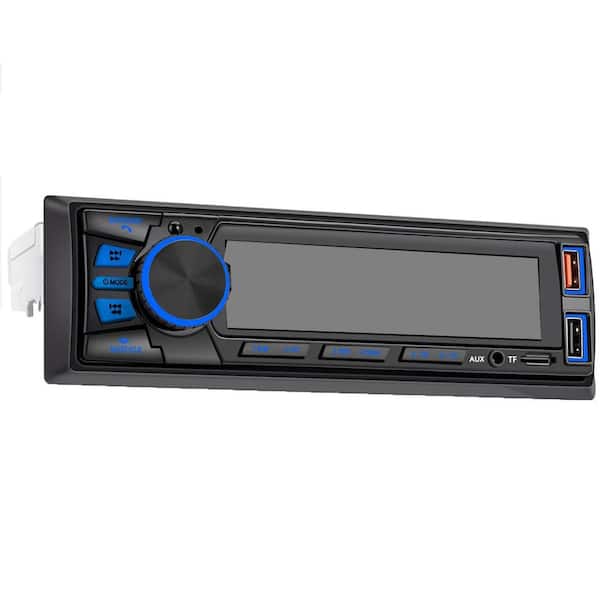 OBJLGEV Bluetooth Car Stereo Single DIN with Handsfree App Control Supports FM MP3 SD AUX Dual USB Quick Charge
