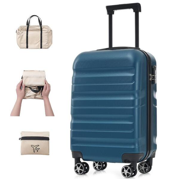 Merax 2 Bags 2-Piece Inky Blue ABS Carry-On 20