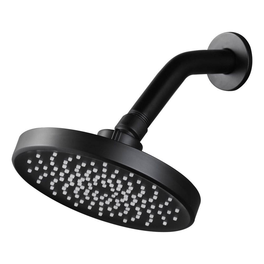 1-Spray Patterns with 1.75 GPM 6 in. Wall Mount Rain Fixed Shower Head in Matte Black price history on PriceWatchPro