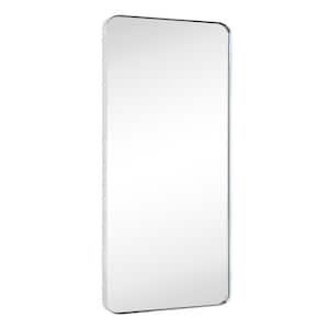 Kengston 30 in. W x 60 in. H Rectangular Stainless Steel Framed Wall Mounted Bathroom Vanity Mirror in Chrome