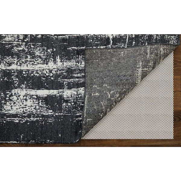2 ft. x 3 ft. Black and Gray Abstract Hand Woven Area Rug