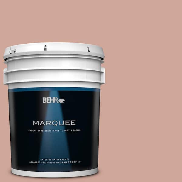 BEHR MARQUEE 5 gal. #PPU2-08 Pink Ginger Satin Enamel Exterior Paint & Primer