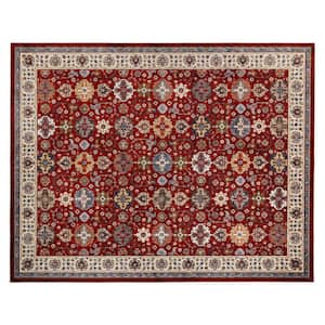 Earltown Rust 6 ft. 7 in. X 9 ft. 2 in. Oriental Polyester Area Rug