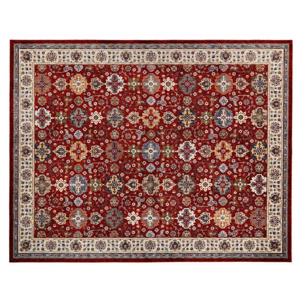 Home Decorators Collection Earltown Rust 6 ft. 7 in. X 9 ft. 2 in. Oriental Polyester Area Rug