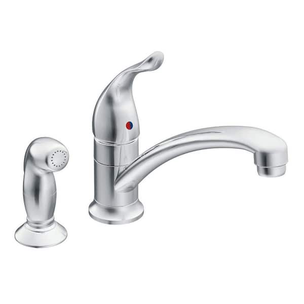 Chateau Single Handle Deck Mount Standard Kitchen Faucet in Chrome