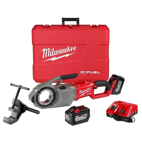 Milwaukee M18 Fuel One-Key Cordless Brushless Pipe Threader Kit with (2) 12.0Ah Batteries and Case