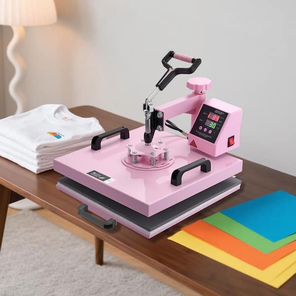 Heat Press Machine, 15 in. L x 15 in. W, 5 in 1 Heat Transfer Machine with 30 oz. Tumbler Press, 360° Swing Away