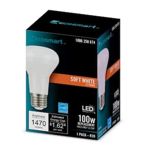 100-Watt Equivalent R20 CEC Dimmable LED Light Bulb in Soft White (1-Bulb)