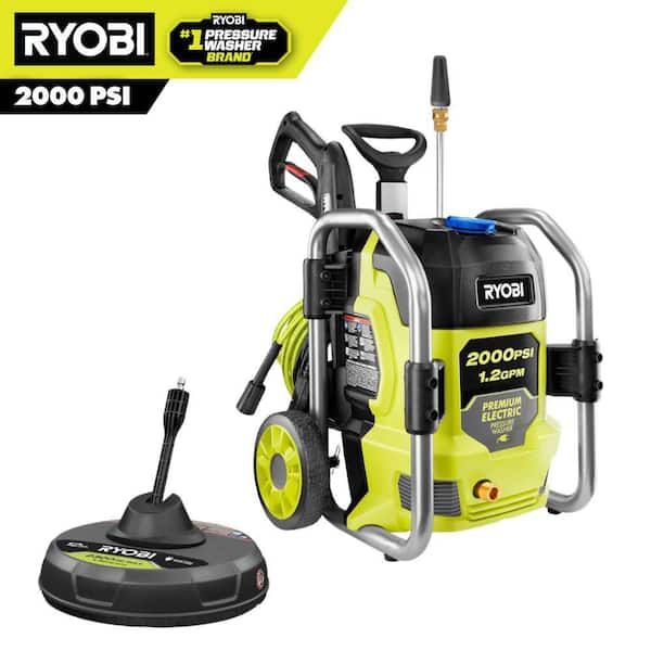 2000 PSI 1.2 GPM Cold Water Electric Pressure Washer with Surface Cleaner