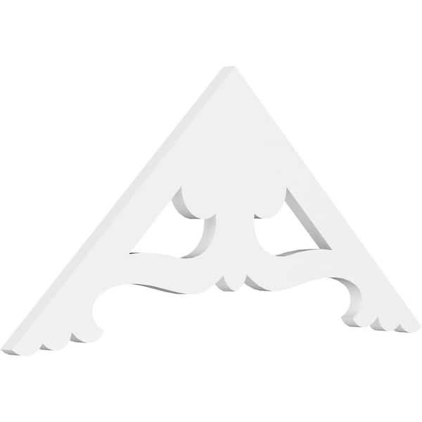 Ekena Millwork 1 in. x 36 in. x 16-1/2 in. (11/12) Pitch Cornelia Gable Pediment Architectural Grade PVC Moulding