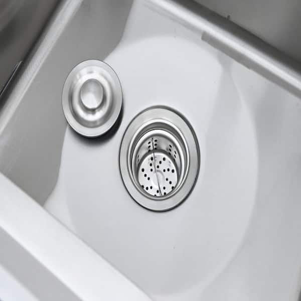 Flynama Stainless Steel Freestanding Utility Sink, Durable Build