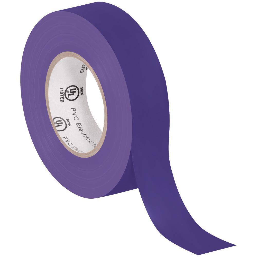 3/4 in. x 20 yds. Purple Electrical Tape (10 Pack)