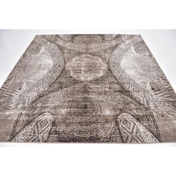 Sofia Albert Brown 8' 0 x 8' 0 Square Rug