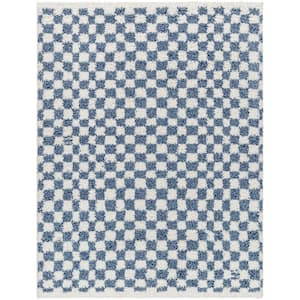 Birmingham Blue 5 ft. x 7 ft. Checkered Indoor Area Rug