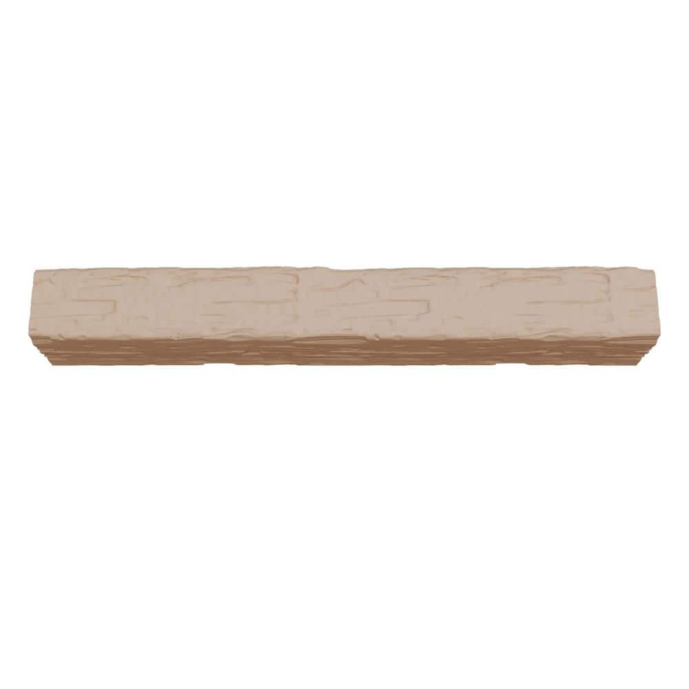120" Primed Tan Faux Wood Beam with Salvaged Timber Texture