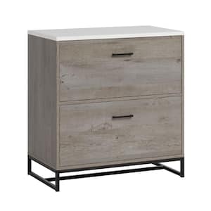 Tremont Row Mystic Oak Lateral File Cabinet with Metal Base