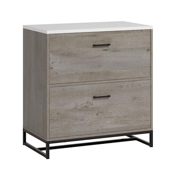 SAUDER Tremont Row Mystic Oak Lateral File Cabinet with Metal Base