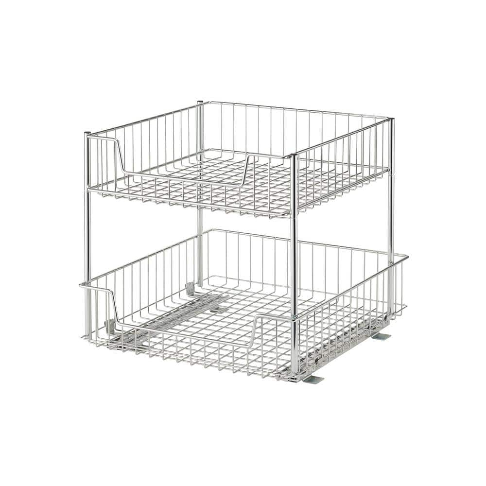 TRINITY 2-Tier Large Sliding Drawer in Chrome TBFZ-2221 - The Home Depot