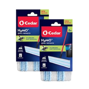 H2prO 15 in. Flat Mop Microfiber Mop Head Replacement (4-Pack)