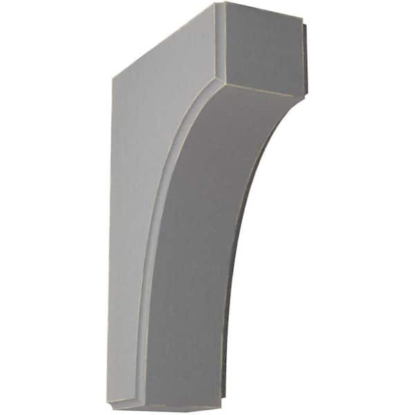 Ekena Millwork 1-3/4 in. x 6 in. x 4 in. Pebble Grey Clarksville Wood Vintage Decor Bracket