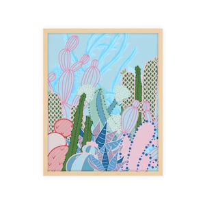 Desert Vibes 8 -Framed Giclee Abstract Art Print 22 in. x 18 in.