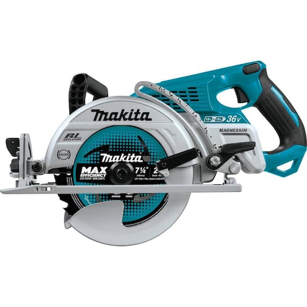 Makita 18V X2 LXT 5.0Ah Lithium-Ion (36V) Brushless Cordless Handle 7-1/4 in. Circular Saw Kit XSR01PT The Home Depot