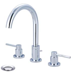 Motegi 8 in. Widespread 2-Handle High Arc Bathroom Faucet in Polished Chrome with Drain Assembly