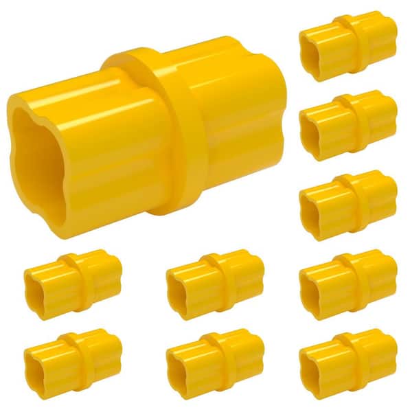 Formufit 1-1/4 in. Furniture Grade PVC Sch. 40 Internal Coupling in Yellow (10-Pack)