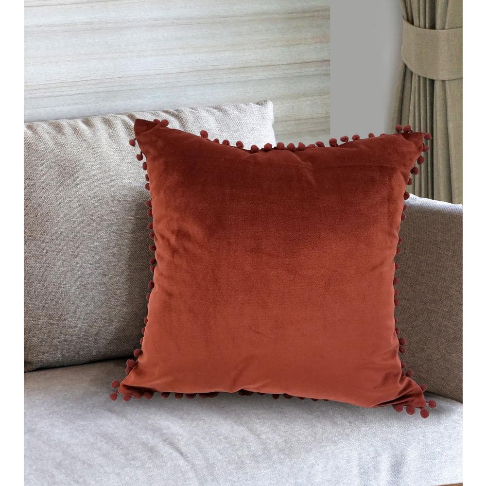 Merlot Square Chenille Kids Decorative Throw Pillow