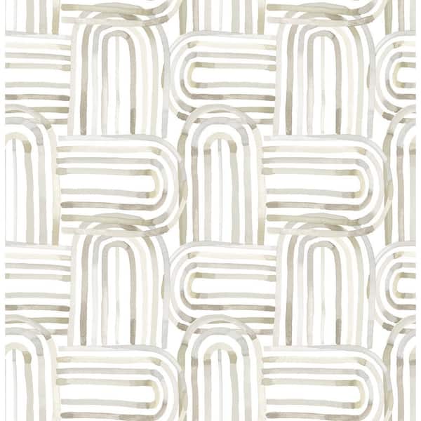A-Street Prints Grey Lolly Arches Wallpaper Sample